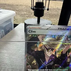Clive 227/091 - Pokemon TCG Paldean Fates Full Art Trainer - NM - Image 5