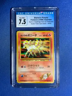 Blaine's Ponyta Vintage Pokemon TCG Challenge From The Darkness CGC 7.5 - Image 1