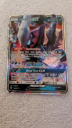 Pokemon 2017 DARKRAI GX 88/147 Sun & Moon Burning Shadows Rare Full Art Holo - Image 1