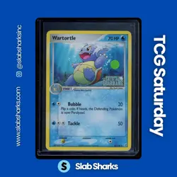 2006 POKEMON EX CRYSTAL GUARDIANS #42/100 WARTORTLE REVERSE HOLO STAMPED - Image 1