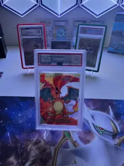 Awesome 2000 TOPPS Pokemon PC3 CHARIZARD Clear Vinyl Card Gem Mint 9 PSA Graded - Image 1