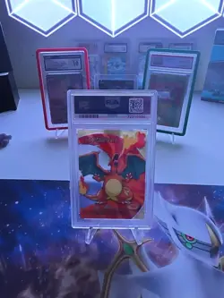 Awesome 2000 TOPPS Pokemon PC3 CHARIZARD Clear Vinyl Card Gem Mint 9 PSA Graded - Image 2