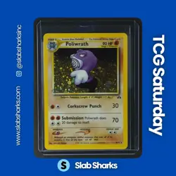 2001 POKEMON NEO DISCOVERY #9/75 POLIWRATH HOLO RARE - Image 1
