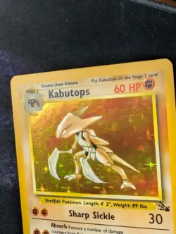 Pokemon Kabutops Fossil Set 9/62 Holographic Rare - LP - Image 3
