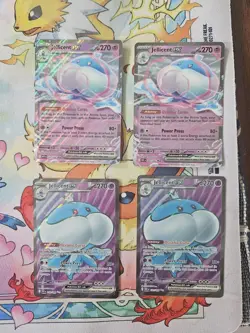 Pokemon Jellicent Ex 045/086, Jellicent Ex 160/086 Full Art 4 Card Lot - Image 1