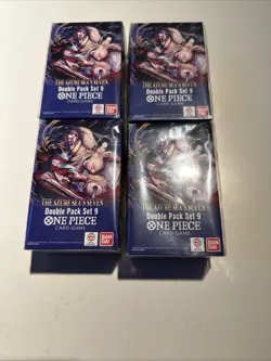 One Piece TCG OP-14 The Azure Sea's Seven Double Pack Set 9. 4Packs NEW - Image 1