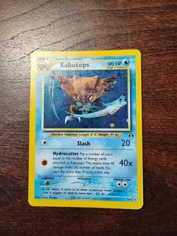 Pokemon Kabutops Neo Discovery Card 6/75 Holo Mint + but card not totally flat - Image 2