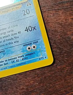 Pokemon Kabutops Neo Discovery Card 6/75 Holo Mint + but card not totally flat - Image 5
