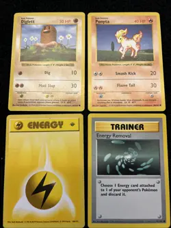 ❗Lot 1⃣5⃣: Shadowless Pokemon Vintage Base Set Common Rare Cards Lot OLD - Image 1
