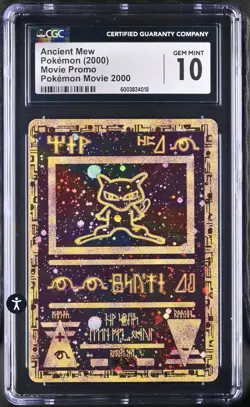 CGC 10 GEM MINT Ancient Mew 2000 Movie Promo Holo Pokemon Card - Image 1