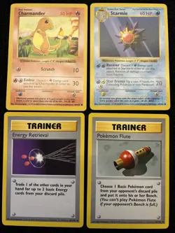 ❗Lot 1⃣4⃣: Shadowless Pokemon Vintage Base Set Common Rare Cards Lot OLD - Image 1