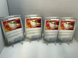 Ultra Ball x4 - Pokemon TCG Trainer Card Set - Playset - Image 1