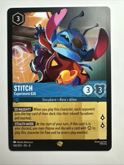 Stitch - Experiment 626 166/204 Reign of Jafar Regular Disney Lorcana Card NM - Image 1