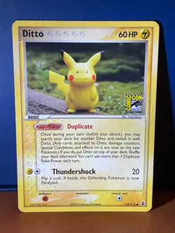 Pokemon Delta Species Ditto (Pikachu) Comic Con Promo Card 63/113 - Vintage Rare - Image 1