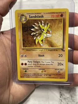 Pokemon TCG Sandslash Fossil 41/62 Regular Unlimited Uncommon Card WOTC NM/MT - Image 1