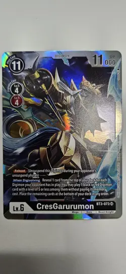 CresGarurumon BT3-073 SR Holo Foil Digimon Card Game - Image 1