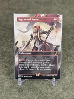 Aggravated Assault ANIME BORDERLESS #76 WOT 🔥 Wilds of Eldraine - Never played - Image 1