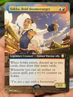 Sokka, Bold Boomeranger Avatar The Last Airbender Hand Painted Altered Art Tentz - Image 2