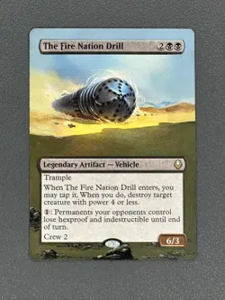 The Fire Nation Drill MTG Avatar: The Last Airbender Hand Painted Altered Art v - Image 1