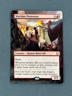 Wartime Protestors MTG Avatar: The Last Airbender Hand Painted Full Altered Art - Image 1