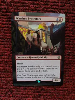 Wartime Protestors MTG Avatar: The Last Airbender Hand Painted Full Altered Art - Image 2