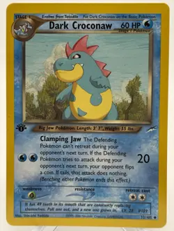 Pokemon 1st edition Dark Croconaw 32/105 Neo Destiny Card 2000 - Image 1