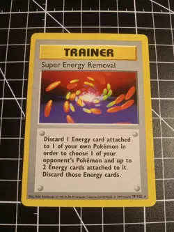 Super Energy Removal 079/102 Shadowless Base Set Regular Pokemon - Image 1