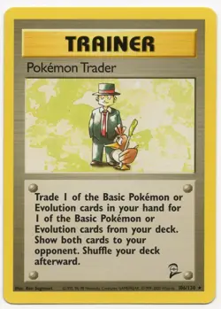 Pokemon Trader 106/130 Base Set 2 Rare Pokemon Card NM - LP WotC - Image 1