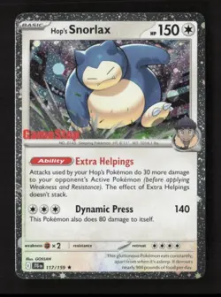 Hop's Snorlax - (GameStop) (Cosmos Holo) Promo Holo 117/159 NM Pokemon TCG - Image 1