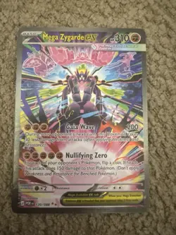 Pokemon Mega Zygarde EX 120/088 POR Rare Holo 310 HP Gaia Wave Nullifying Zero - Image 1