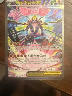 Pokemon Mega Zygarde EX 120/088 POR Rare Holo 310 HP Gaia Wave Nullifying Zero - Image 2