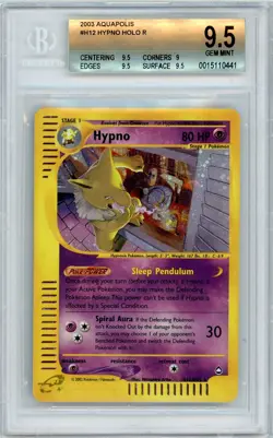 Pokemon Hypno #H12 Aquapolis Holo BGS 9.5 Gem Mint - Image 1