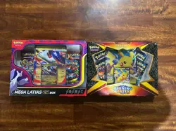 Pokemon TCG Pikachu v Shining Fates/Mega Latias ex Box Lot Brand New (Lot of 2) - Image 1