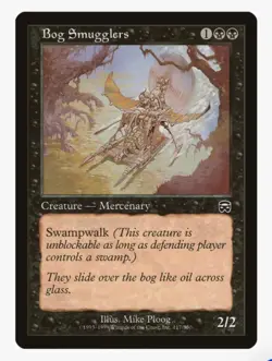 Bog Smugglers #117 Mercadian Masques (MMQ) Magic Card in Protective Sleeve - Image 1