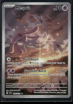 ✰ MESPRIT 204/191 ILLUSTRATION RARE SURGING SPARKS POKEMON ✰ NM/M - Image 2