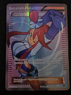 Pokemon Skyla Full Art Ultra Rare Holo 122/122 Breakpoint Trainer 2016 EN LP - Image 1