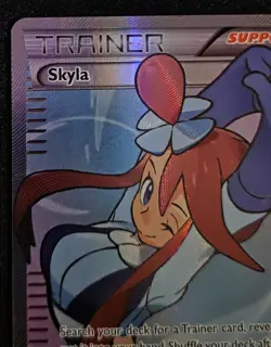 Pokemon Skyla Full Art Ultra Rare Holo 122/122 Breakpoint Trainer 2016 EN LP - Image 3
