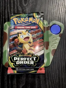 22.5g HEAVY Pokemon TCG: Mega Evolutions PERFECT ORDER Booster Pack - Meowth - Image 1
