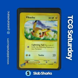 2002 POKEMON EXPEDITION SET #124/165 PIKACHU REVERSE HOLO - Image 1