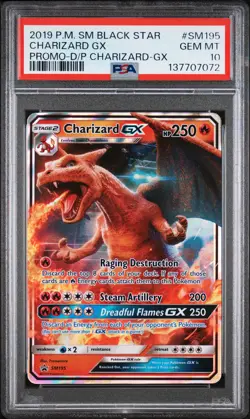 Charizard Gx Pokemon Sm Black Star Promo SM195 PSA 10 - Image 1