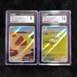 Pokemon Nintendo Larvitar Grotle Lot of 2 Holo Art Rare Japanese Black Flame Wi… - Image 1