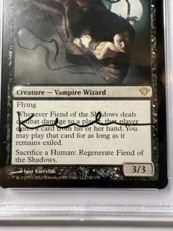 Fiend of the Shadows Auto #62 Dark Ascension Regular PSA 8 Card PSA 10 Auto - Image 4