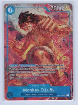 Monkey.D.Luffy ~ OP02-062 ~ Alt Art ~ Paramount War ~ One Piece English - Image 1