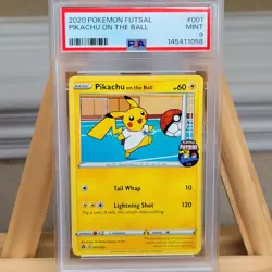 2020 Pikachu On The Ball PSA 9 #001 Futsal Promo Mint Graded Card - Image 1
