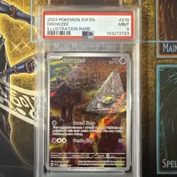 2023 Pokemon SVI en Drowzee Illustration Rare Card #210/198 PSA 9 - Image 1