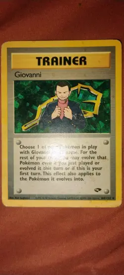First Edition Giovanni Trainer Card Near Mint Condition - Image 1