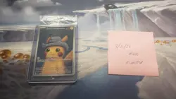 Pokemon Pikachu Grey Felt Hat #085 Van Gogh New Sealed Promo Card TCG PTCG - Image 1
