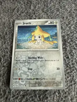Pokemon TCG Jirachi Card Stellar Crown Reverse Holo 98/142 - Image 1