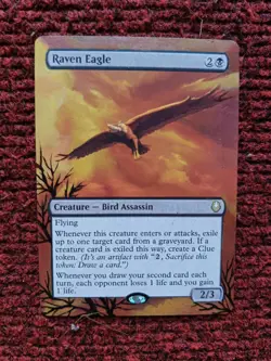 Raven Eagle MTG Avatar The Last Airbender Hand Painted Extended Full Altered Art - Image 2