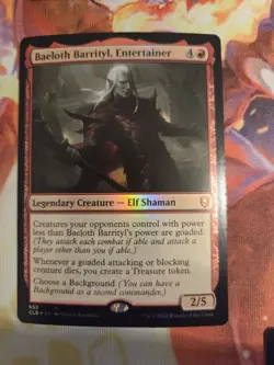Wizards Baeloth Barrityl, Entertainer CMR Mythic Red Legendary Creature 655 Foil - Image 1